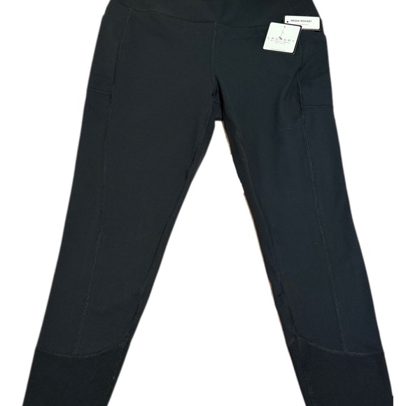 NWT Laundry by Shelli Segal Leggings XL Black | Style LUL7830 Media Pocket - Picture 2 of 5